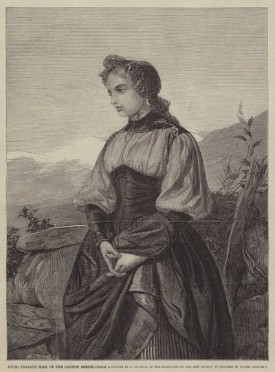 Swiss Peasant Girl of the Canton Berne by John Absolon